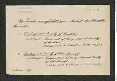 k.k. naturhistorisches Hofmuseum, Intendanzakten 1885-1896 (Hauer), Aktenzahl Z.673/1890, Seite 1